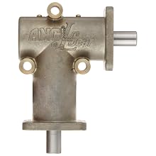 Andantex R3000 Anglgear Right Angle Bevel Gear Drive, Universal Mounting, Single Output Shaft, 2 Flanges, Inch, 3/8" Shaft Diameter, 1:1 Ratio, .34 Hp at 1750rpm