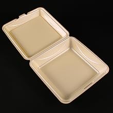 Enviroware GFHC9-200W 9-Inch Hinged Biodegradable Wheat Color 1 Compartment Container 100-Pack (Case of 2)