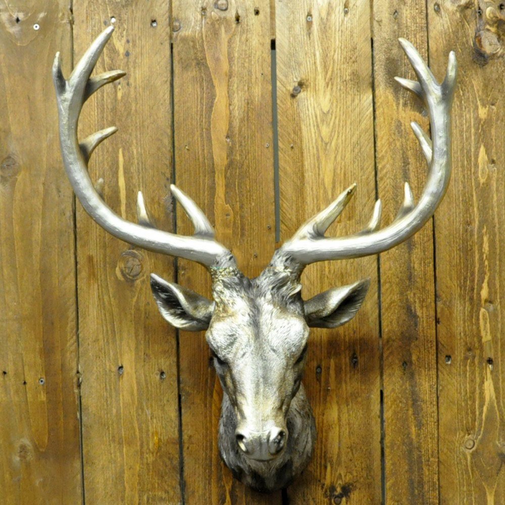 Minster Stag Head Metallic 22.5'' Wall Mounted Antler Wall Decor in 2