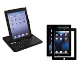 COMBO: ESTUCHE con TECLADO INALAMBRICO BLUETOOTH NEW TRENT & PROTECTOR de PANTALLA para iPad 2 iVisor AG marca MOSHI (NEGRO)