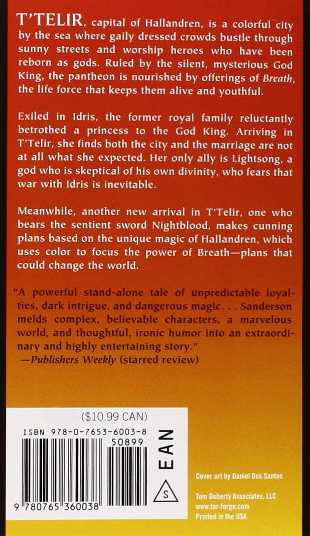 Warbreaker: Brandon Sanderson: 9780765360038: Amazon.com: Books Warbreaker: Brandon Sanderson: 9780765360038: Amazon.com: Books