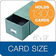 Globe-Weis Index Card Storage Drawer, Green, 6x9 Inches (69C GRE)