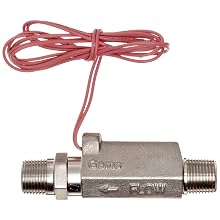 Gems Sensors FS-380 Series Stainless Steel 316 High Pressure Flow Switch, Inline, Piston Type, NPT Male