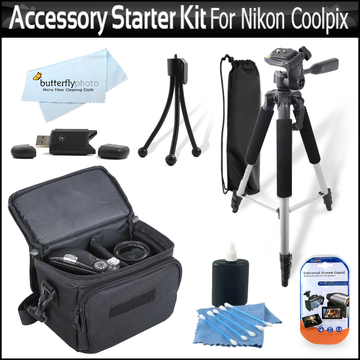 Accessory Starter Kit For The Nikon Coolpix