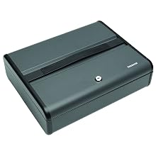 MMF Industries Steelmaster Elite Security Case with Keyed Lock, 4.125 x 11.75 x 14.75 Inches, Charcoal Grey (2217020G2)
