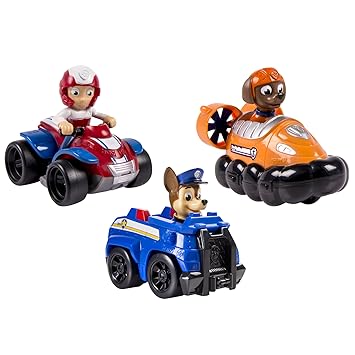 Spinmaster 6024059 - Paw Patrol Rescue Racer Personaggi, Chase, Zuma, Ryder