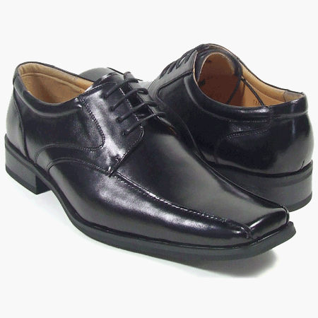 Zota New Classic Leather Three Eyelet Oxford - Mens Dress Shoes Black