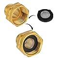 AuySier 20 Pcs Hose Filter Washers, Garden Hose Filter Gasket Ruber Washers with Stainless Steel Screen