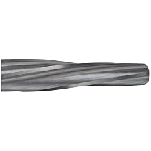 Union Butterfield 4579 High-Speed Steel Construction Reamer, Right Hand Spiral Flute, Morse Taper Shank, Uncoated (Bright) Finish