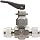 Parker VQ Series Stainless Steel 316 Toggle Valve, Inline, Toggle Handle, PTFE Stem, A-Lok Compression Fitting