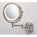 SeeAll 8" Satin Nickel Finish Dual Sided Surround Light Wall Mount Makeup Mirror