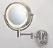 8 Brushed Nickel Finish Dual Sided Surround Light Wall Mount Makeup Mirror