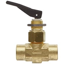 Parker VQ Series Brass Toggle Valve, Inline, Toggle Handle, PTFE Stem, NPT Female