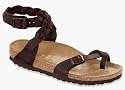 Birkenstock Zehensteg ''Yara'' aus Fettleder in habana grobflecht mit normalem Fussbett