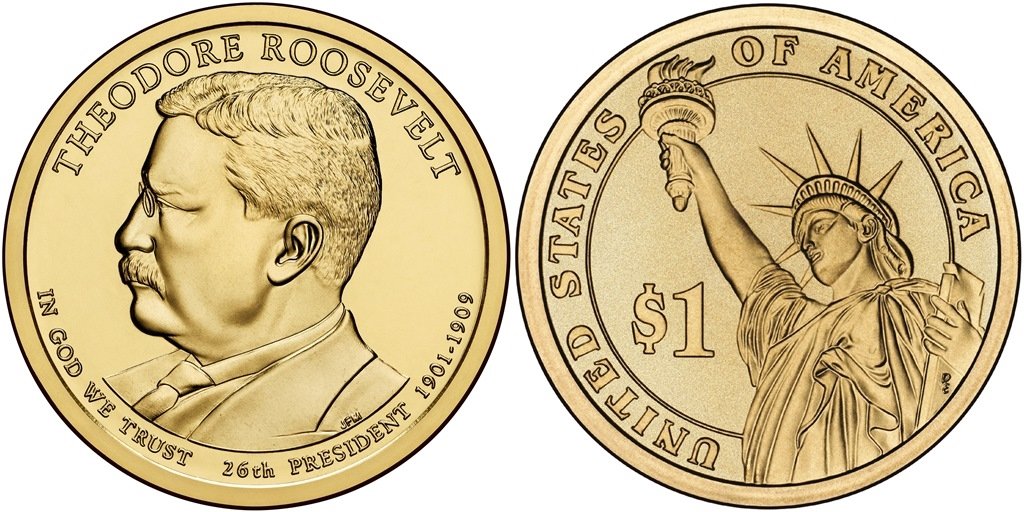 2013 P Theodore Roosevelt, 25-coin Bankroll of Presidential ...