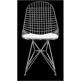 Zuo 188032 Mesh Dining Chairs in White with Leather Cushion - Set of 2 by zuo