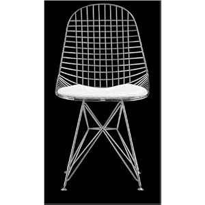 Zuo 188032 Mesh Dining Chairs in White with Leather Cushion - Set of 2 by zuo