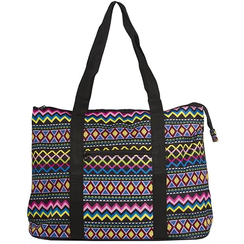 Large Roomy Canvas Tote Purse Beach Travel Bag w/ Attached Coin Purse