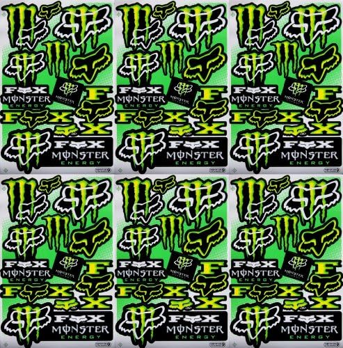 6 Rockstar Energy Drink Metal Mulisha Yamaha Kawasaki ATV Helmet Motorcycle Motocross Decal Racing Sticker