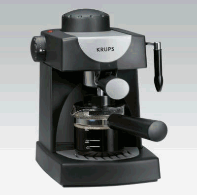 Krups FND111  Allegro Espresso Maker, Black & Silver