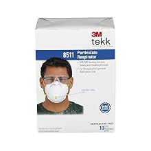 3M 8511 Particulate Sanding N95 Respirator with Valve, 10-Pack