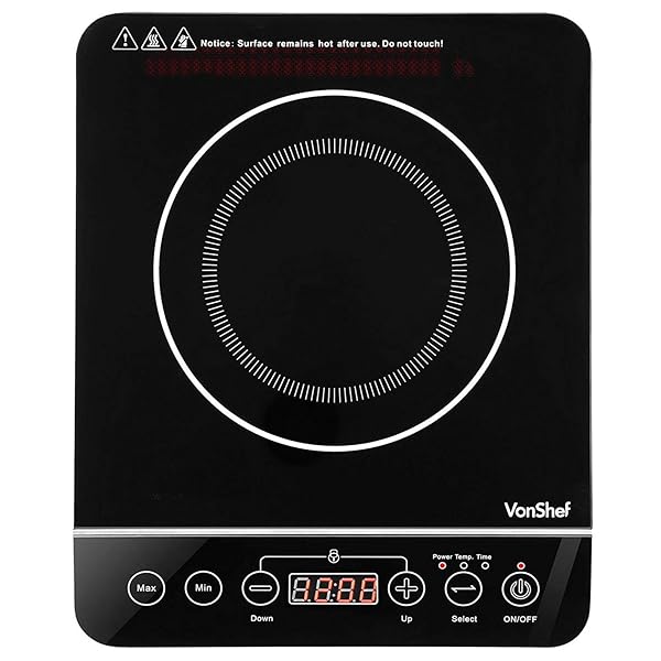 Vonshef 220 Volt 240 Volt Portable Induction Cooktop Countertop