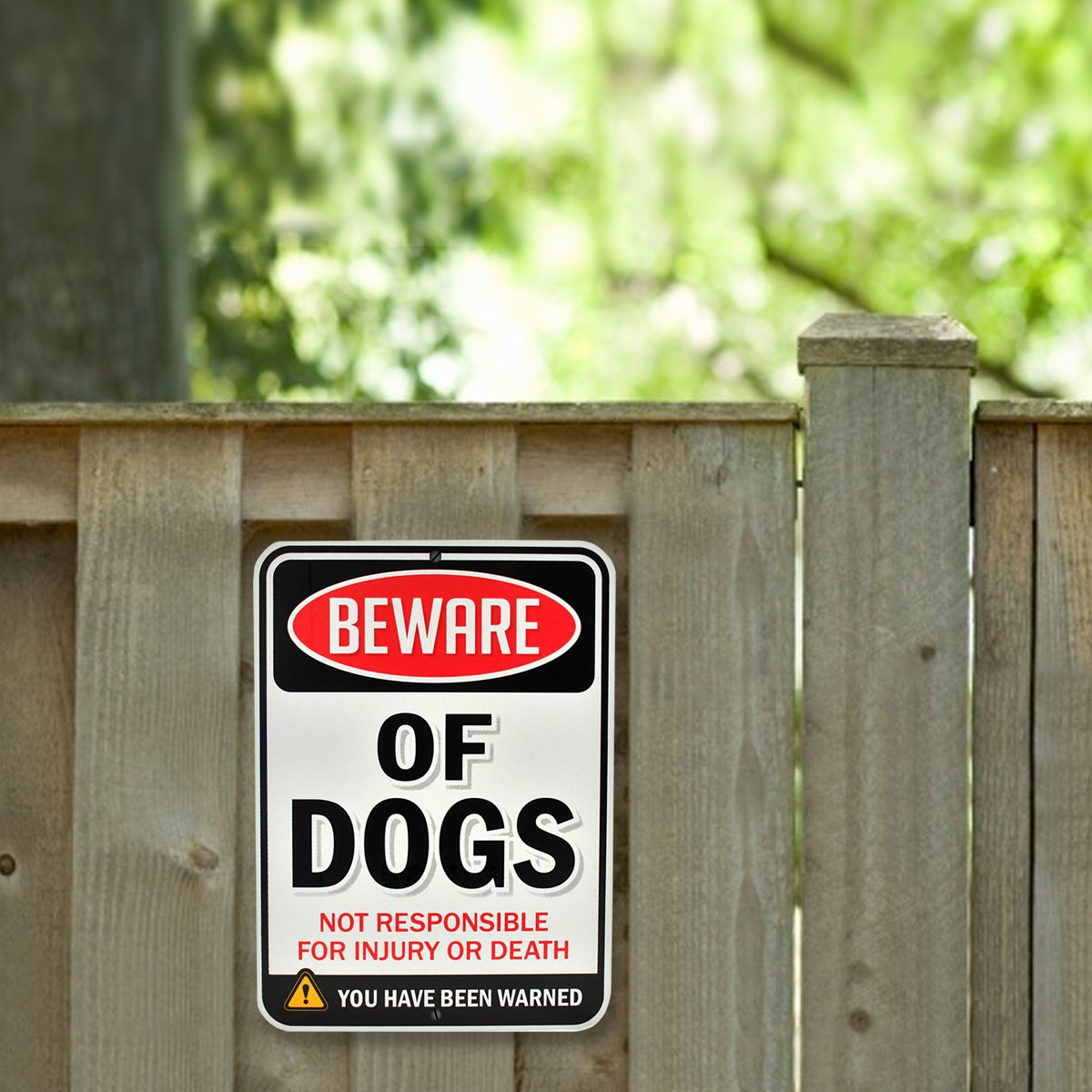Beware of Dogs Sign Funny or Scary Dibond Aluminum Metal 1/8 Beware of Dogs Sign Funny or Scary Dibond Aluminum Metal 1/8
