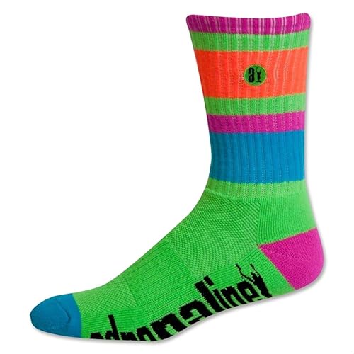 Adrenaline Neon Director Lacrosse Crew Socks (Color=Lime)