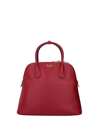 Amazon.com: Prada Women\u0026#39;s Saffiano Leather Hand Bag W/strap Red ...  