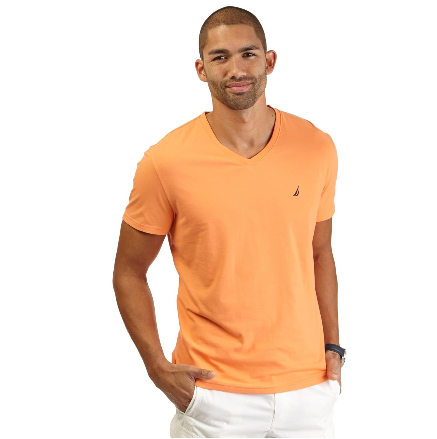 Nautica Men's Slim Fit Performance VNeck Tee Shirt eBay