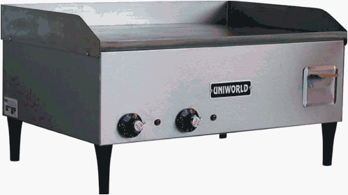 Uniworld UGR-3E 25inch H.D. Griddle - 220V - Dual Thermostat