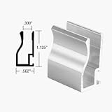 C.R. LAURENCE 3800510 CRL Brite Silver 98 Magnetic Rail