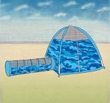 Tent and Tunnel Combo - Blue Camouflage