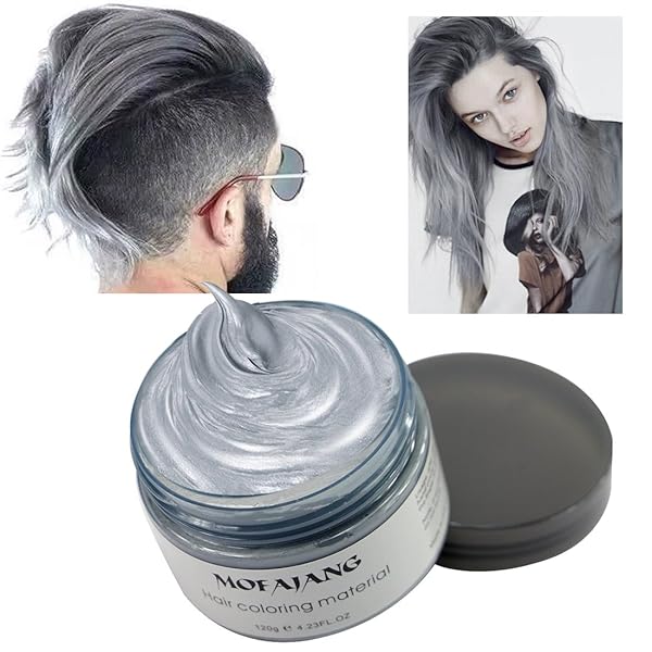Hair Coloring Wax Ash Grey Disposable Mofajang Instant Matte