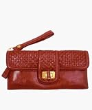 Elliott Lucca Woven Clutch in Red