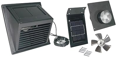 Sunforce 81140 Solar Wall Fan Vent Kitchen Bathroom Garage ...