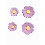 Purple Posies Icing Flowers