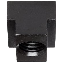 Grade 5 C-1018 Steel T-Slot Nut, Left Hand UNC 2B Threads, 3/8"-16 Thread Size, 1/2" Slot Width
