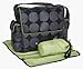 Oi Oi Messenger Diaper Bags In Black/Lime