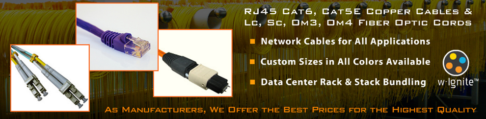 OM3, OM4 Fiber-Optic-Cabling, RJ45, CAT6, CAT5E & LC, SC, OM3, OM4 Fiber-Optic-Cabling