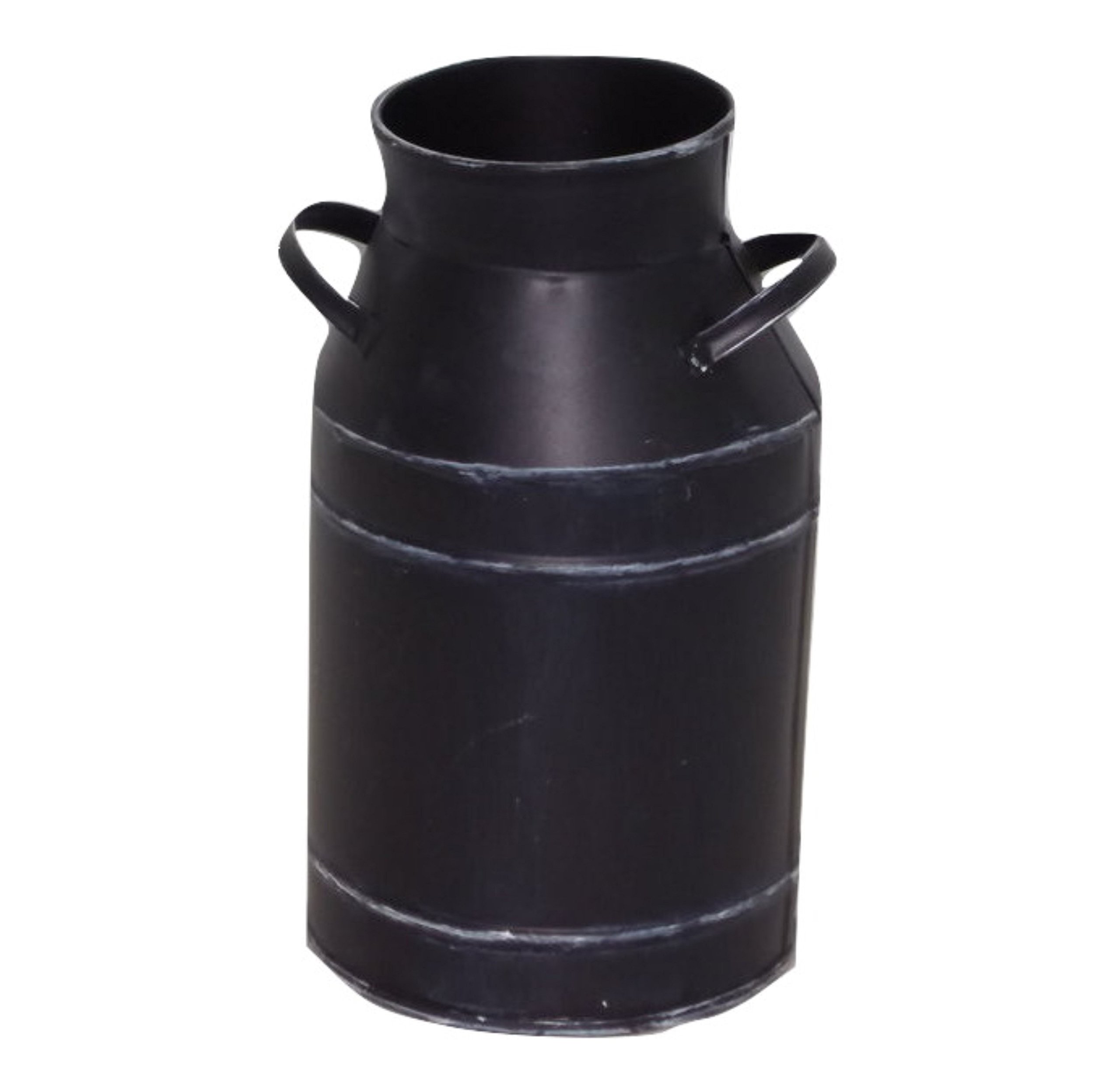Large Antique Black Milk Can