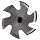 Niagara Cutter CVS130 Convex Radius Shank Type Cutter, High Speed Steel, Uncoated (Bright), Weldon Shank, 7/8" Cutter Diameter, 6 Flutes, 3/32" Radius