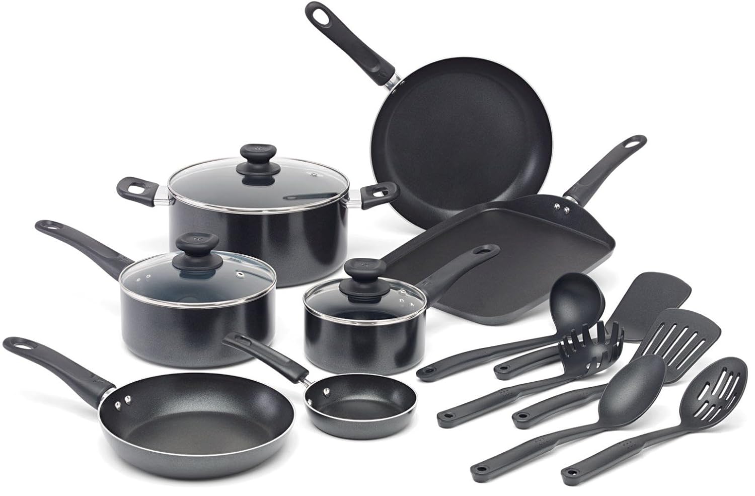 WearEver 16Piece Nonstick Oven Safe Easy Clean Cookware Set Amazon
