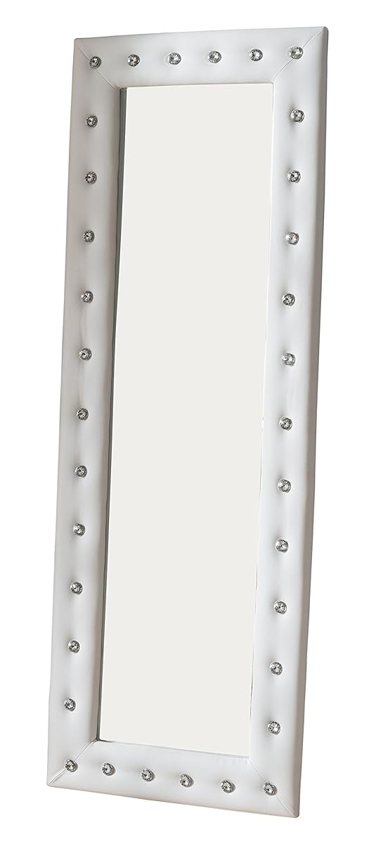 Kings Brand Furniture Modern Upholstered Tufted Standing Floor Mirror