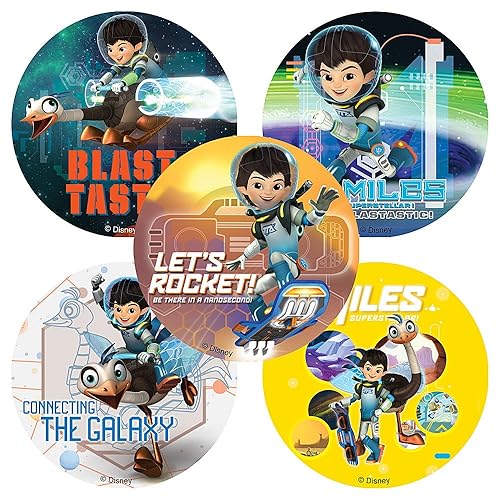 Disney Jr. Miles from Tomorrow Land Stickers - Birthday Party Supplies & Favors - 75 per Pack