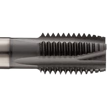 Dormer MTT-X E046 Powdered Metal Spiral Point Threading Tap for Stainless Steel, Hard Lube Coated, Round Shank with Square End, Plug Chamfer