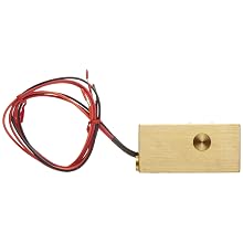 Gems Sensors FS-10798  Series Brass Flow Switch For Use With Water, Inline, Piston Type, With Lead Wires, 0.50 - 20 gpm Flow Setting Adjustment Range, 1/2" NPT Female