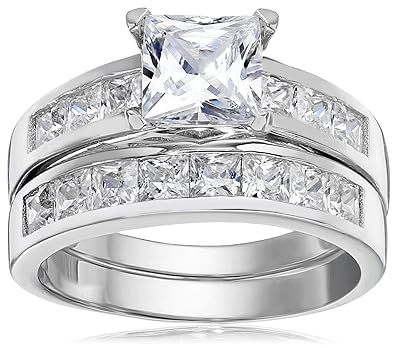 Cz wedding ring sets size 4