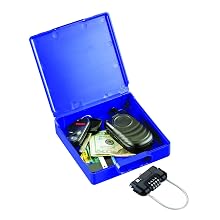 MMF Industries Mobile Security ICASE with Combination Lock, 9.92 x 1.5 x 5.91 Inches, Blue (2648338)