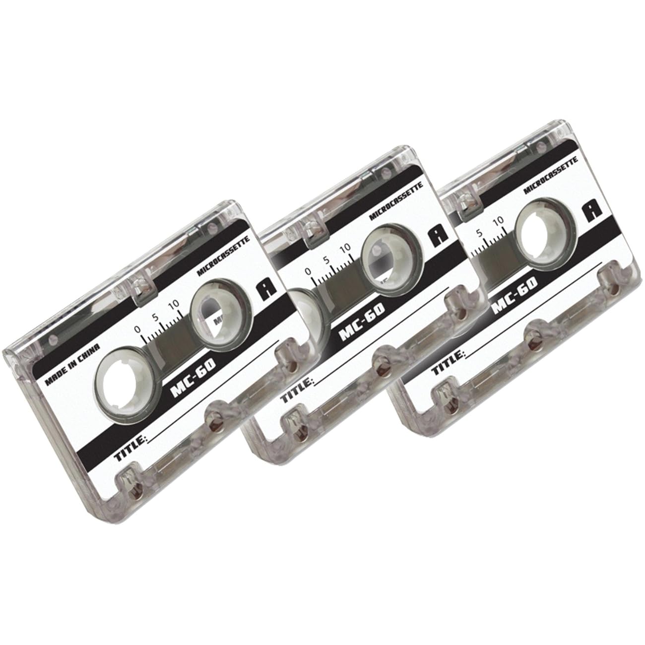 Axis 58020 60Minute Micro Cassette Tapes, 3 Pack